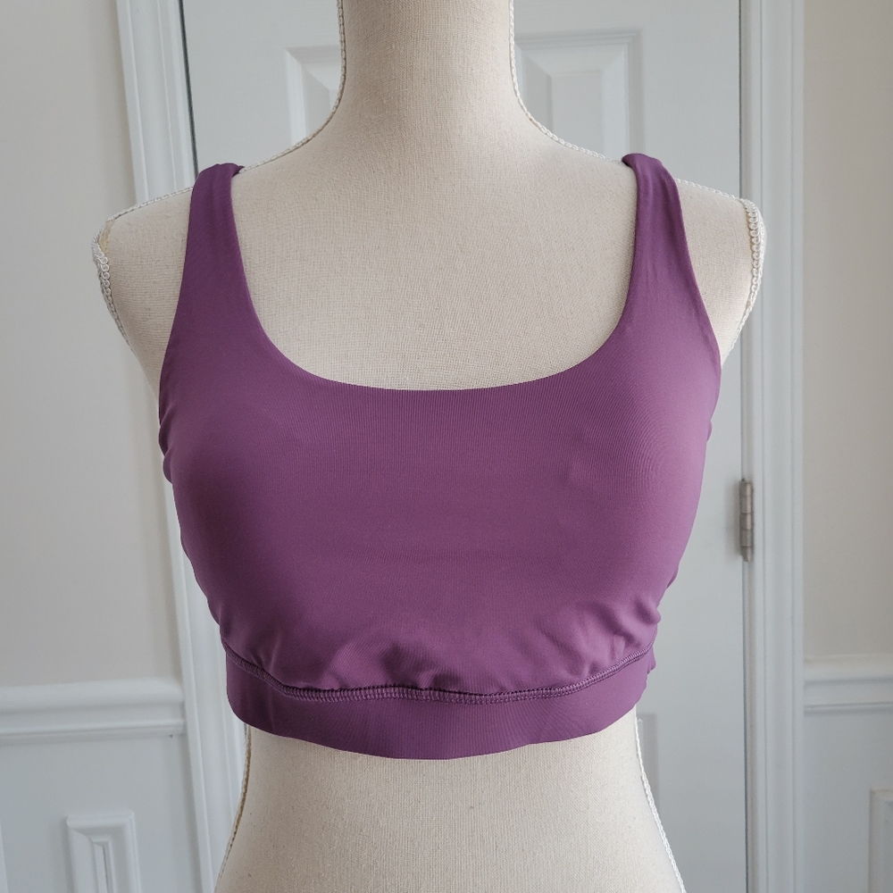 Lululemon Energy Bra Size 10 Grape Thistle Luxtreme Strappy Back Yoga Gym Train